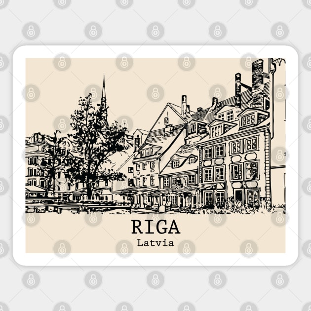 Riga - Latvia Magnet by Lakeric